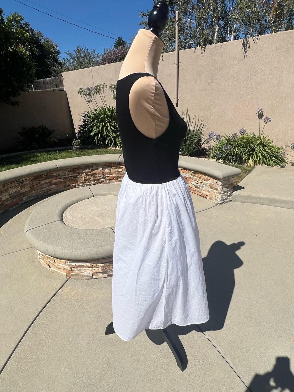 Black White
Sleeveless Fit & Flare
Midi Dress Cotton
Skirt Size S - Picture 10 of 17
